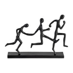 Sagebrook Home 18020 Metal, 13" 3-Man Running, Black