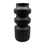 Sagebrook Home 18644-01 Ceramic, 9" Tiered Vase, Black