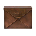 Imax Worldwide Home Envelope Shaped Tauba Copper Finish Mail Organizer