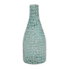 Sagebrook Home 17680-01 Glass, 13" Mosaic Vase, Blue