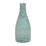 Sagebrook Home 17680-01 Glass, 13" Mosaic Vase, Blue