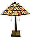 Amora Lighting AM218TL14 Tiffany Style Floral Mission Table Lamp 21" High