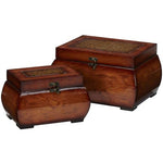 Nearly Natural 527 Decorative Lacquered Wood Chests (Set of 2)