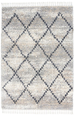 Nourison Scandinavian Shag Contemporary Silver Grey Area Rug