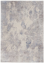 Nourison Sleek Textures Contemporary Ivory/Grey Area Rug