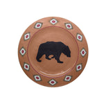 HiEnd Accents Aztec Bear Melamine Dinner Plate, 4 pc