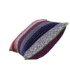 Benzara Rhone Standard Fabric Sham with Kantha Stitching and Stripe Pattern, Multicolor