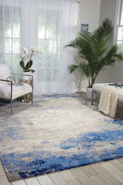 Nourison Tahoe Modern Contemporary Blue/Grey Area Rug