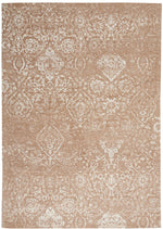 Nourison Damask Transitional Beige Ivory Area Rug