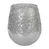 Sagebrook Home 80255-01 5" 12 Oz Vanilla Ice Finish Glass Candle, Gry