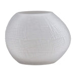 Sagebrook Home 15838-05 Glass 8" Textured Vase, Frosted White