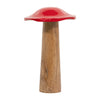 Sagebrook Home 18275-03 Wood, 10" Toadstool Mushroom, Red