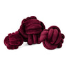 Imax Worldwide Home SG Lamis Burgundy Faux Velvet Knots - Set of 3