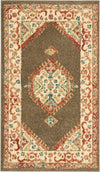 Nourison Traditional Vintage Traditional Brown Area Rug