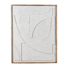 Sagebrook Home 18529 39X50 Paper Mache Wall Art Framed Glass, Off-White