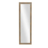 Benzara Rectangular Over The Door Mirror, Gray and Brown