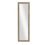 Benzara Rectangular Over The Door Mirror, Gray and Brown