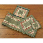 Earth Rugs C-09 Green/Burgundy Rectangle Table Runner 13``x48``