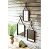 Kalalou CHW1193 Metal Framed Mirrors with Wood Ball Detail