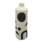 Sagebrook Home 18955 Ceramic, 10" Funky Vase, Ivory/Black