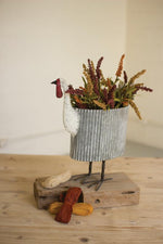 Kalalou CMN1380 Metal Thanksgiving Turkey Planter