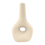 Sagebrook Home 18425-02 Ceramic, 9" Open Cut-Out Nomad Vase, Ivory