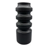 Sagebrook Home 18644-02 Ceramic, 11" Tiered Vase, Black