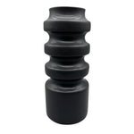 Sagebrook Home 18644-02 Ceramic, 11" Tiered Vase, Black