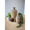 Kalalou CEPC1008 Carved Shoulder Wooden Bottles Set of 2
