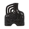 Sagebrook Home 17949 Ceramic, 8" Metallic Triple Handle Vase, Black