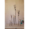 Kalalou CSW1021 Rustic Iron Reindeer with Tealight Cups Set of 3