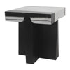 Sagebrook Home 18221-03 Wood, 20X22 Marble Top Side Table, Black