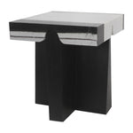 Sagebrook Home 18221-03 Wood, 20X22 Marble Top Side Table, Black