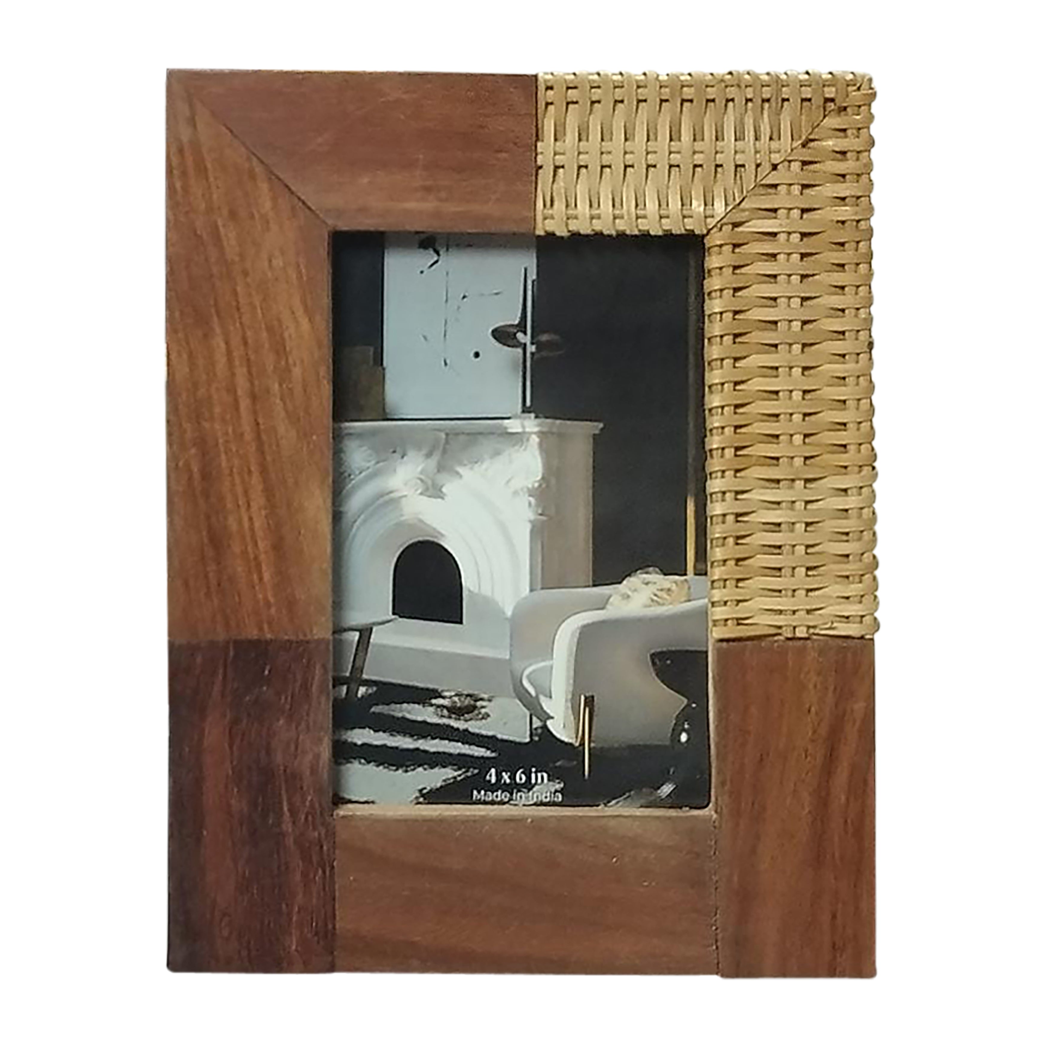 Decor Home 6x4 Solid Wood Picture Photo Frame (Brown)