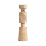 Sagebrook Home 18194-01 Wood, 14" Nomad Pillar Candleholder, Natural