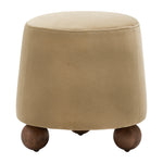 Sagebrook Home 17096-01 3-Legged Round Ottoman, Tan Kd