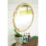 Kalalou CLA1290 Round Wood Framed Mirror