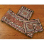 Earth Rugs C-43 Burgundy/Blue/Gray Rectangle Table Runner 13``x48``