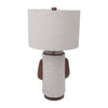Sagebrook Home 51271 24" Ecomix Fabric Lamp With Wood, Ivory