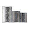 Sagebrook Home 17471-04 Resin, Set of 3 13/18/24" Striped Trays, Gray/White