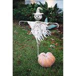 Kalalou CZG1402 Rustic White Metal Scarecrow Yard Stake