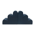 Sagebrook Home 18414-02 Ceramic, Set of 2 7" Step-Arch Bookends, Navy
