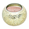 Sagebrook Home 80250-04 5" 19 Oz Spiced Pear Mosaic Candle, Champagne