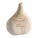 Sagebrook Home 19012 Wood, 9" Carved Teak Vase, Natural