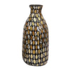Sagebrook Home 18521-01 Glass, 9" Mosaic Vase, Copper
