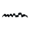 Sagebrook Home 18195-01 Metal, 20" Ribbon 6-Taper Candle Holder, Black