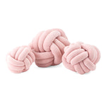 Imax Worldwide Home SG Lamis Pink Faux Velvet Knots - Set of 3