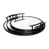 Sagebrook Home 17167-02 Metal, Set of 3 14/16/18" Mirrored Trays with Handles, Bl