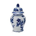 Sagebrook Home 17902-02 Ceramic, 10" Temple Jar, Blue/White