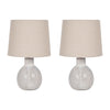 Sagebrook Home 51204 Set of 2 Ceramic 17" Table Lamp, White